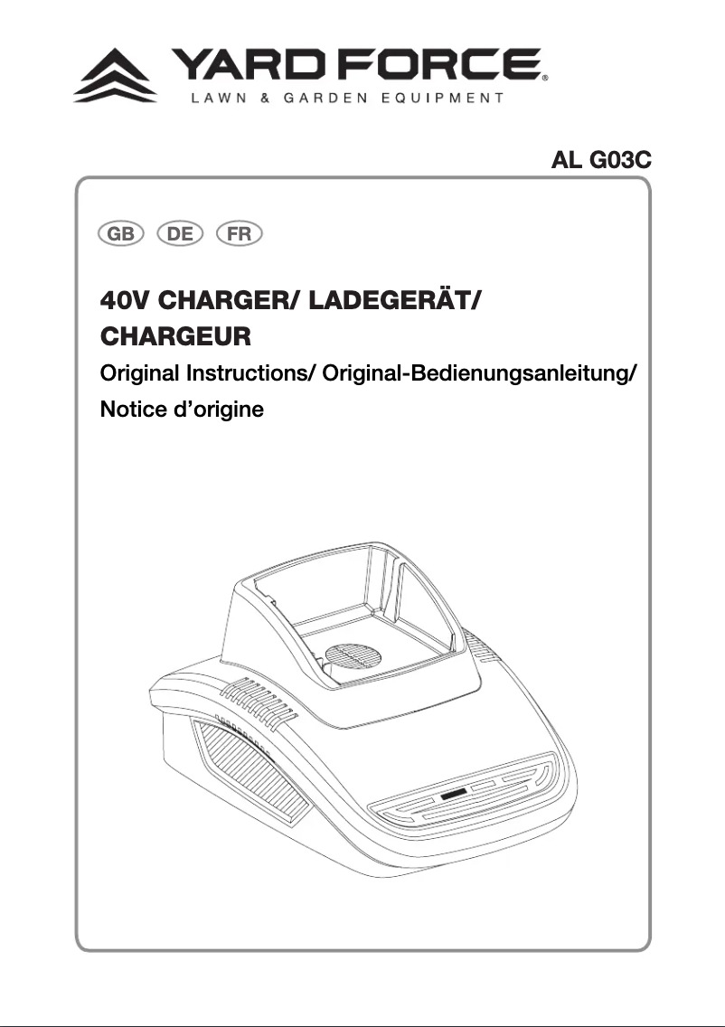 Page n°1 - Manuel utilisateur Yard Force AL G03C