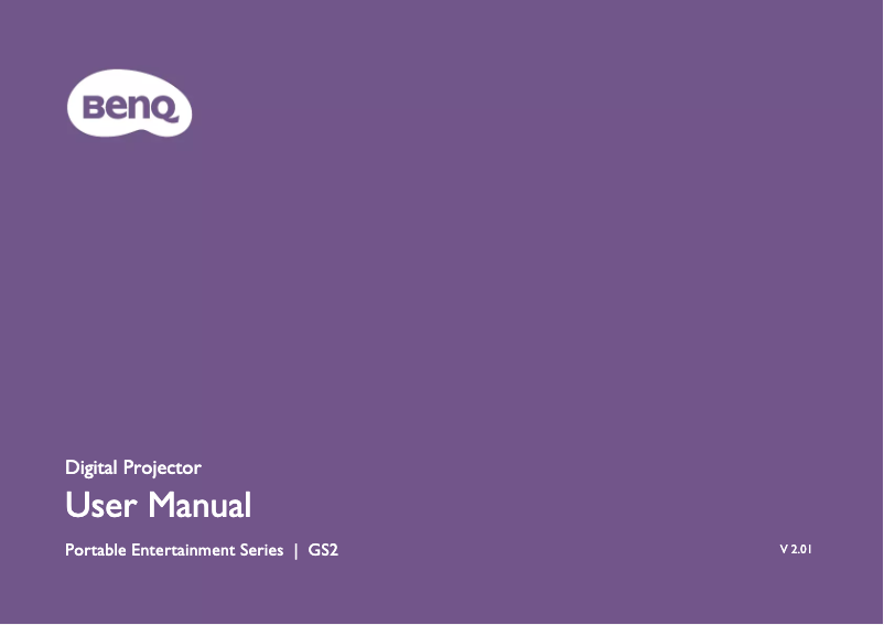 Page 1 de la notice Manuel utilisateur BenQ GS2