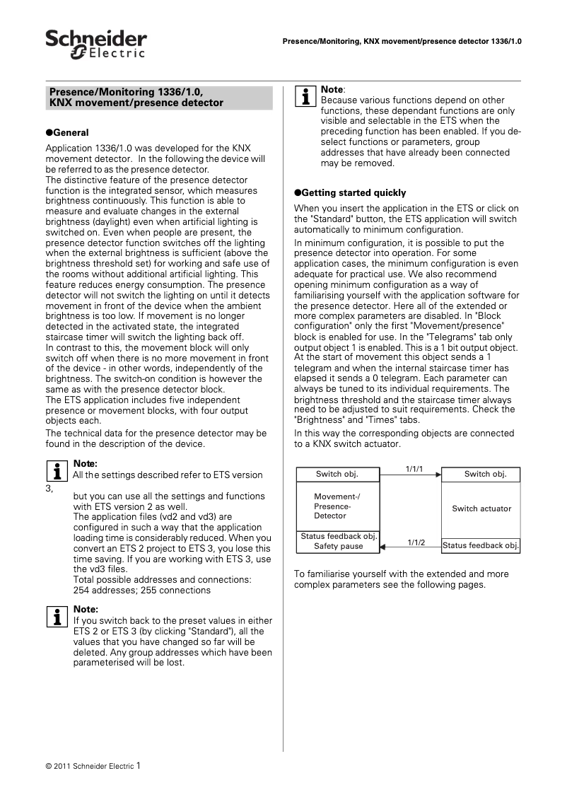 Page n°1 - Manuel utilisateur Schneider WDE002959