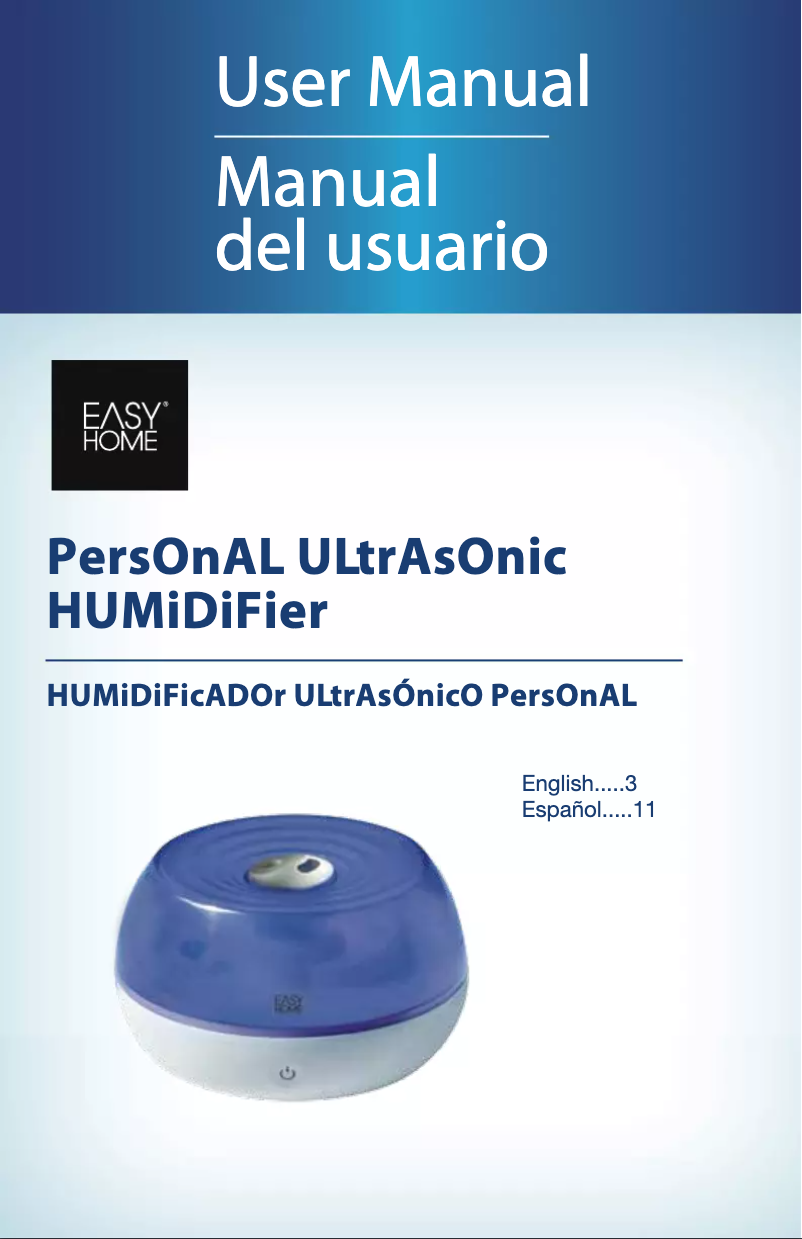 Image de la première page du manuel de l'appareil Personal Ultrasonic Humidifier CF-2500