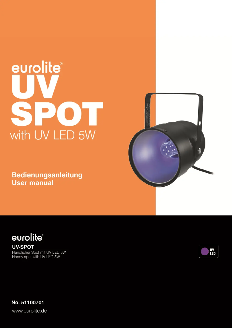 Página 1 del manual Manual de usuario Eurolite UV 5