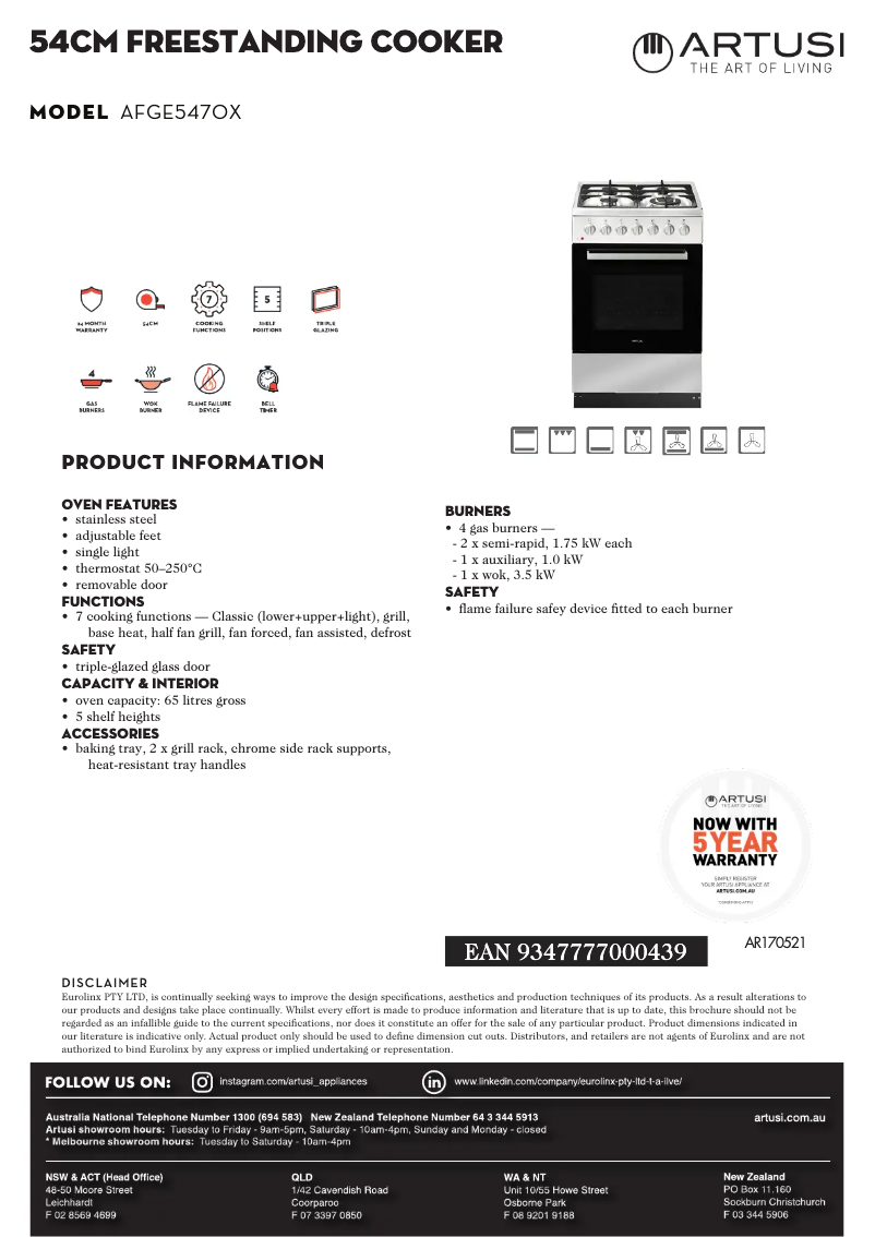 Image de la première page du manuel de l'appareil AFGE5470X