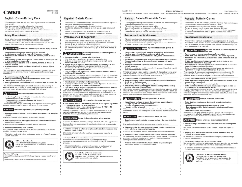 Image de la première page du manuel de l'appareil NB-13L