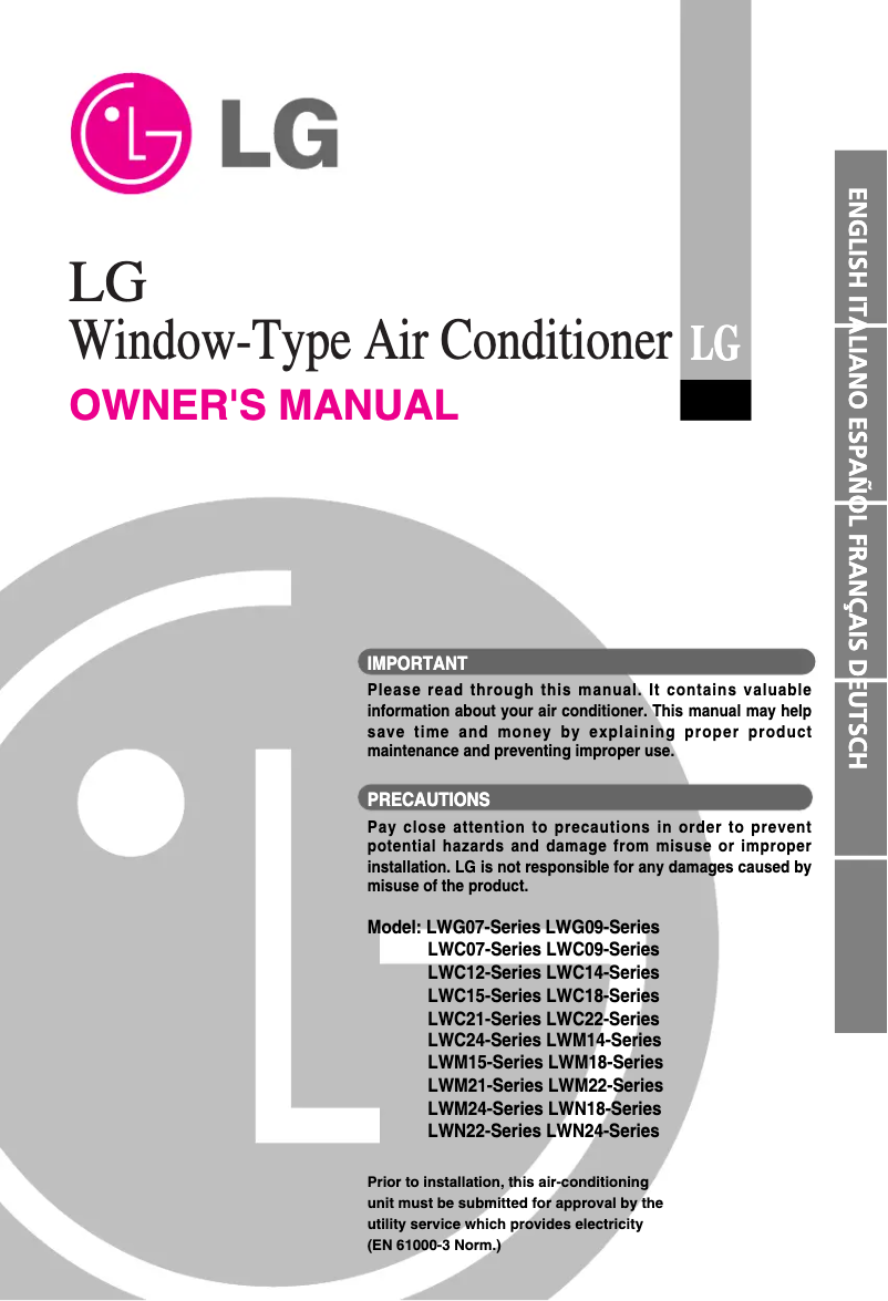 Página 1 del manual Manual de usuario LG LWC076GGAA0