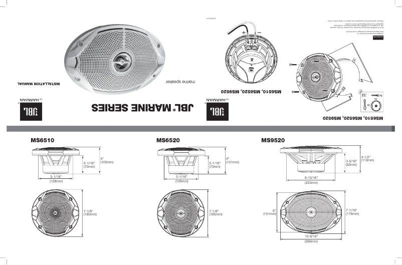 Page 1 de la notice Manuel utilisateur JBL Marine Series