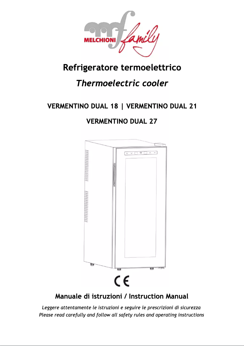 Page n°1 - Manuel utilisateur Melchioni Vermentino Dual 18