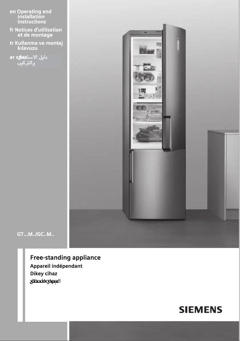 Page 1 de la notice Manuel utilisateur Siemens GC34MAW20N