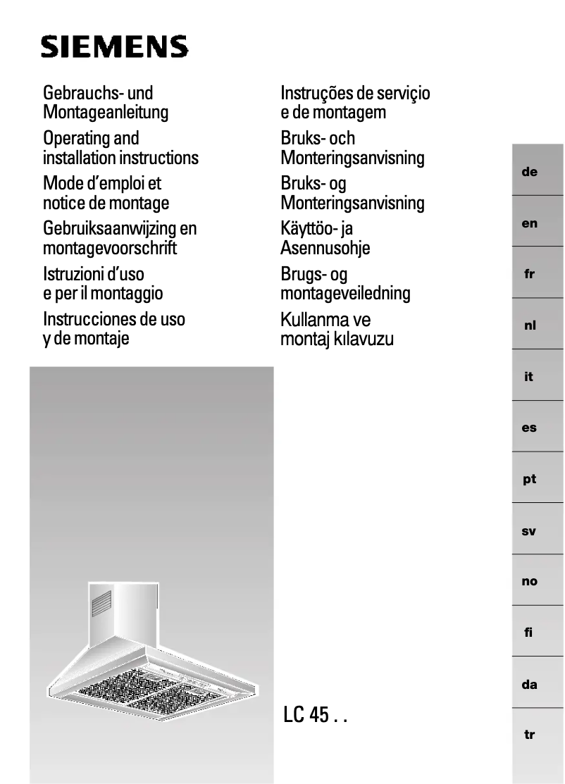 Page n°1 - Manuel utilisateur Siemens LC664WA10