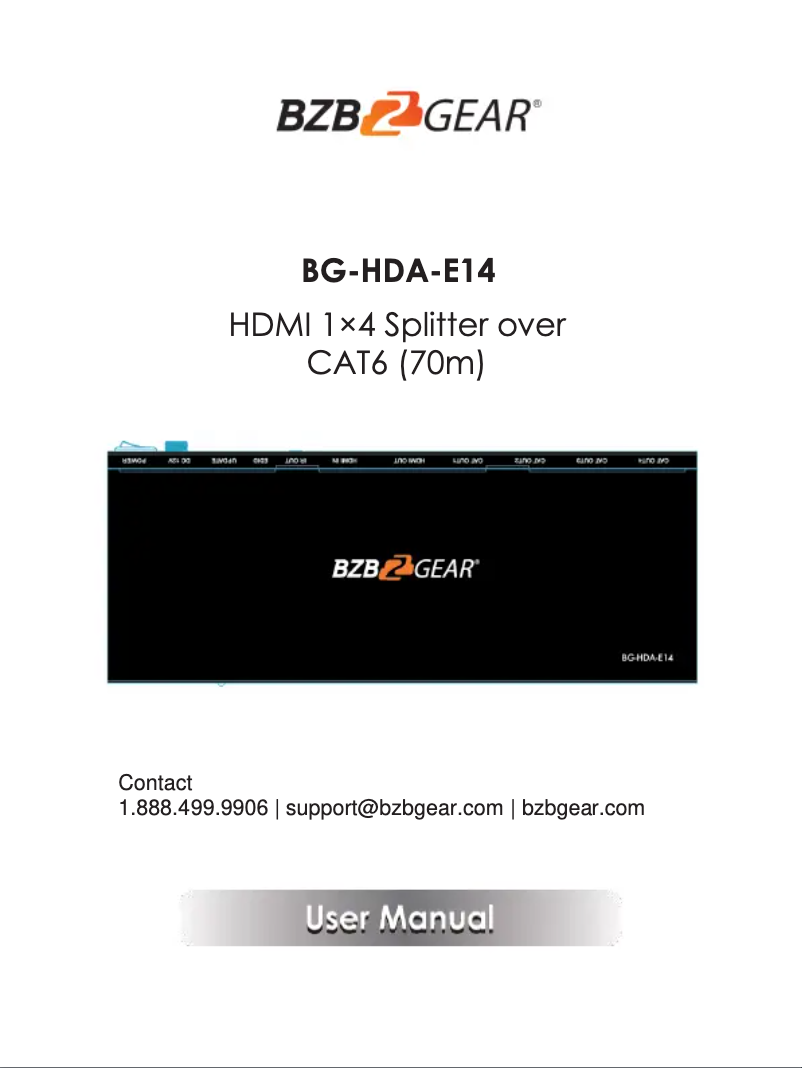 Imagen de la primera página del manual del dispositivo BG-HDA-E14