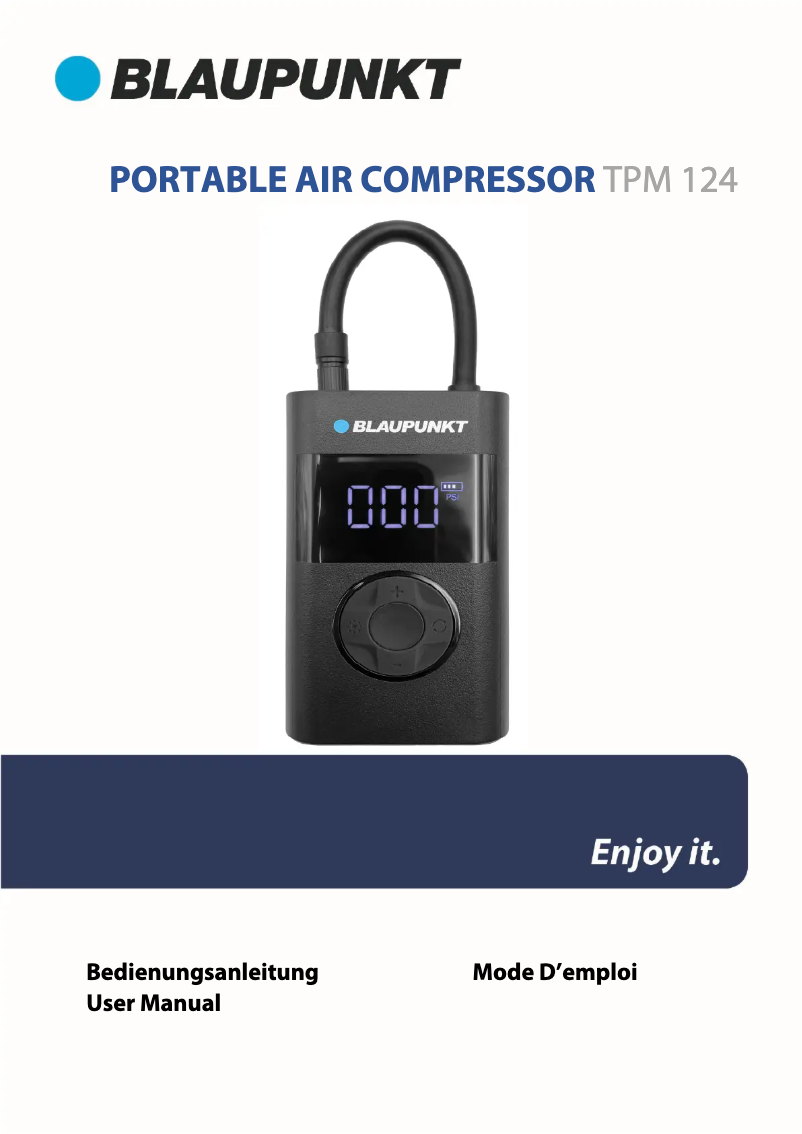Page 1 de la notice Manuel utilisateur Blaupunkt TPM 124