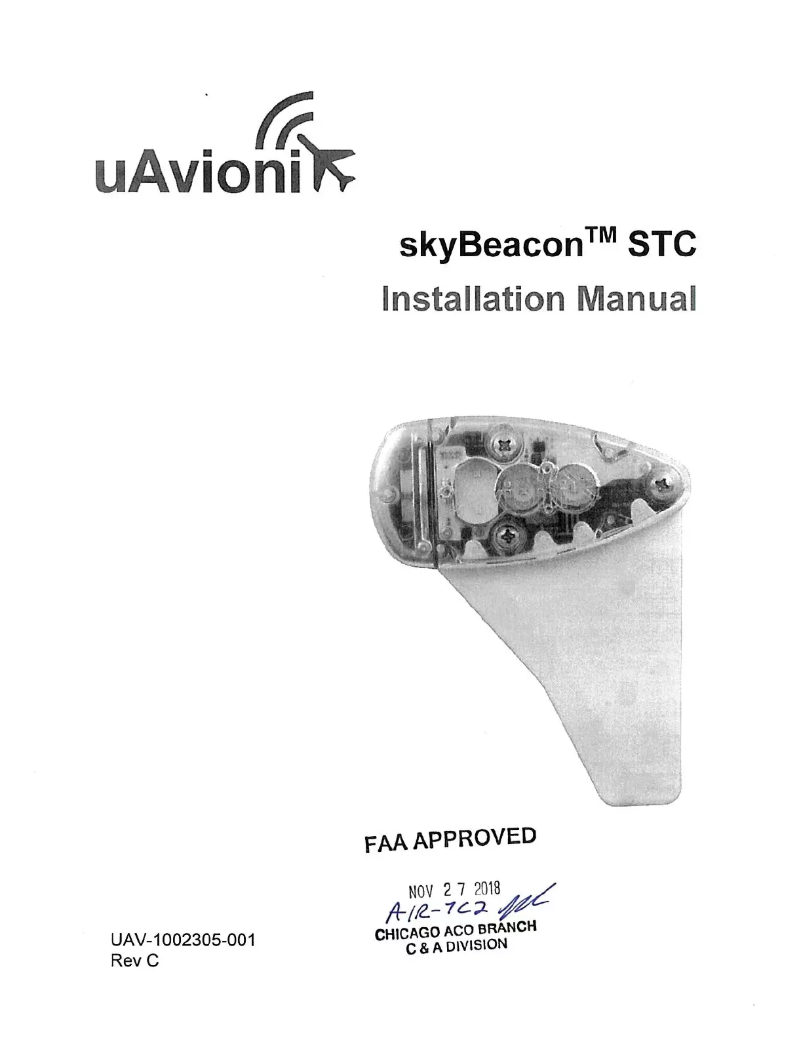 Page 1 de la notice Manuel utilisateur uAvionix skyBeacon STC