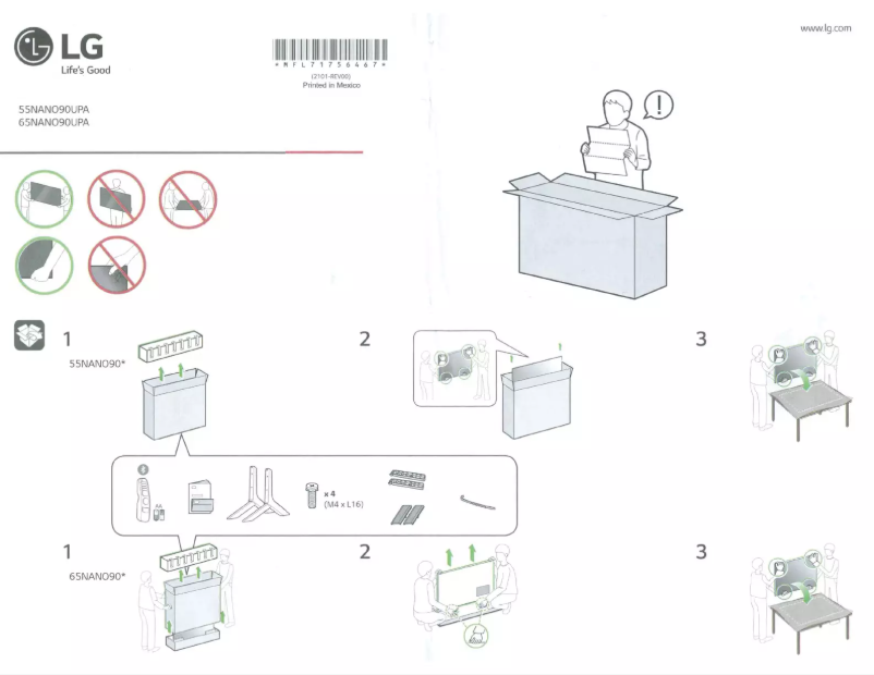 Image de la première page du manuel de l'appareil 55NANO90P