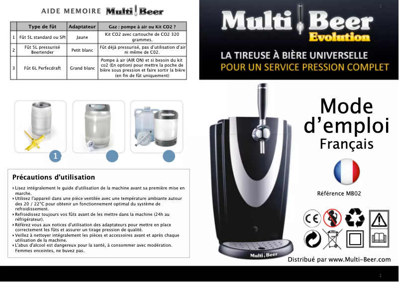 Image de la première page du manuel de l'appareil MB02