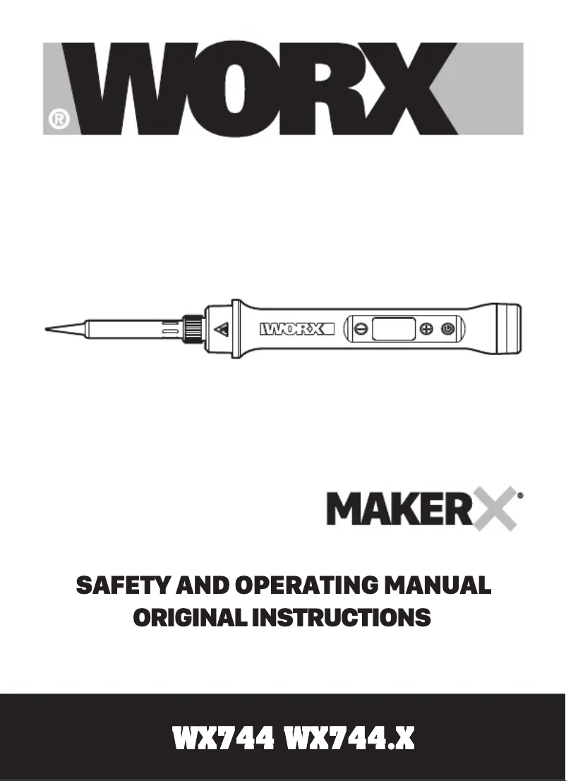 Page n°1 - Manuel utilisateur Worx MakerX WX744.9