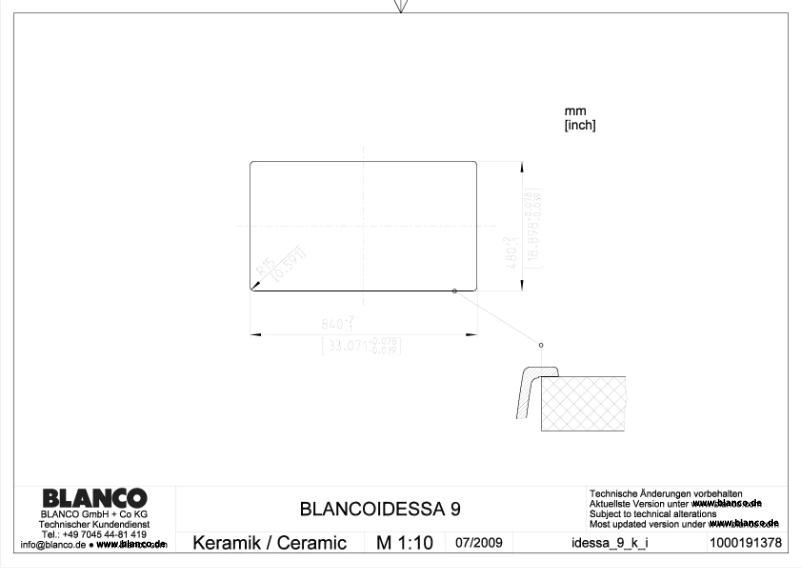 Page 1 de la notice Manuel utilisateur BLANCO IDESSA 9