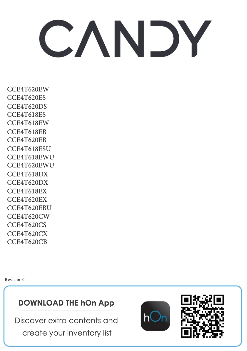 Page n°1 - Manuel utilisateur Candy CCE4T620EX