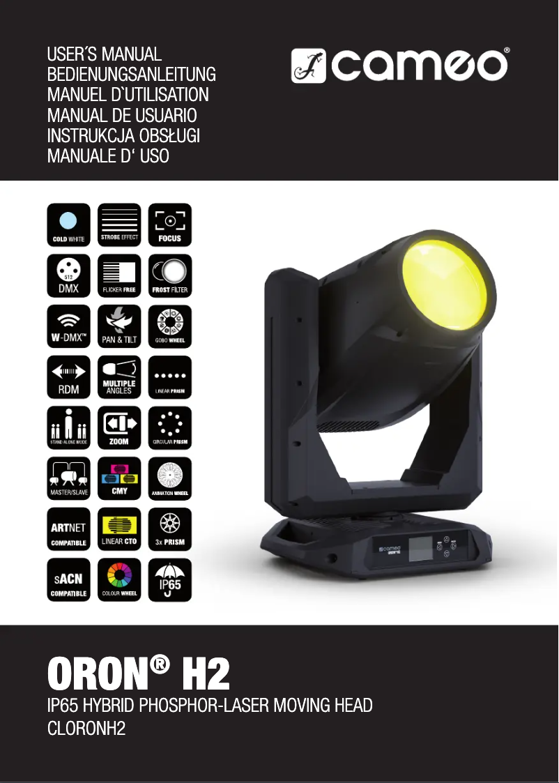 Page 1 de la notice Manuel utilisateur Cameo ORON H2