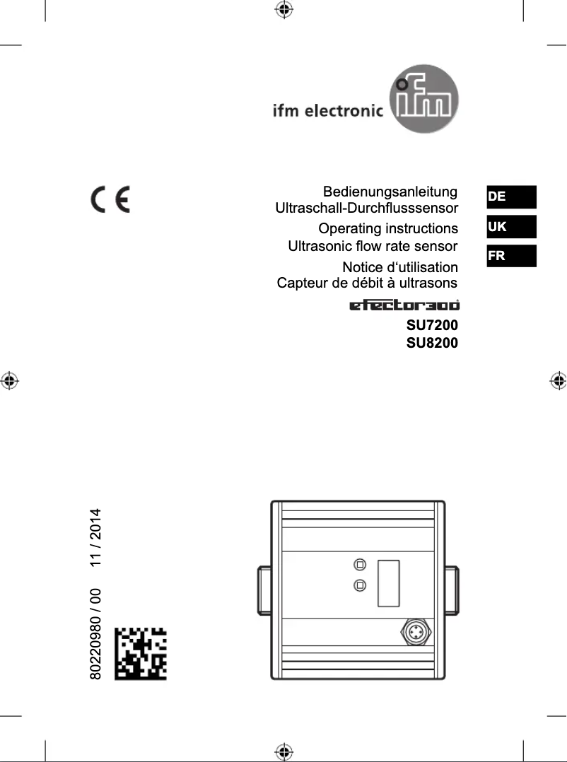Image de la première page du manuel de l'appareil SU8200