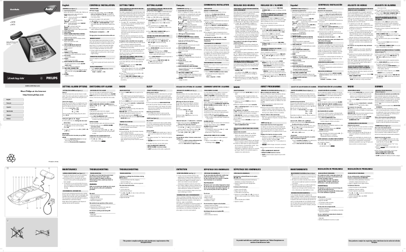 Page n°1 - Manuel utilisateur Philips AJ3475