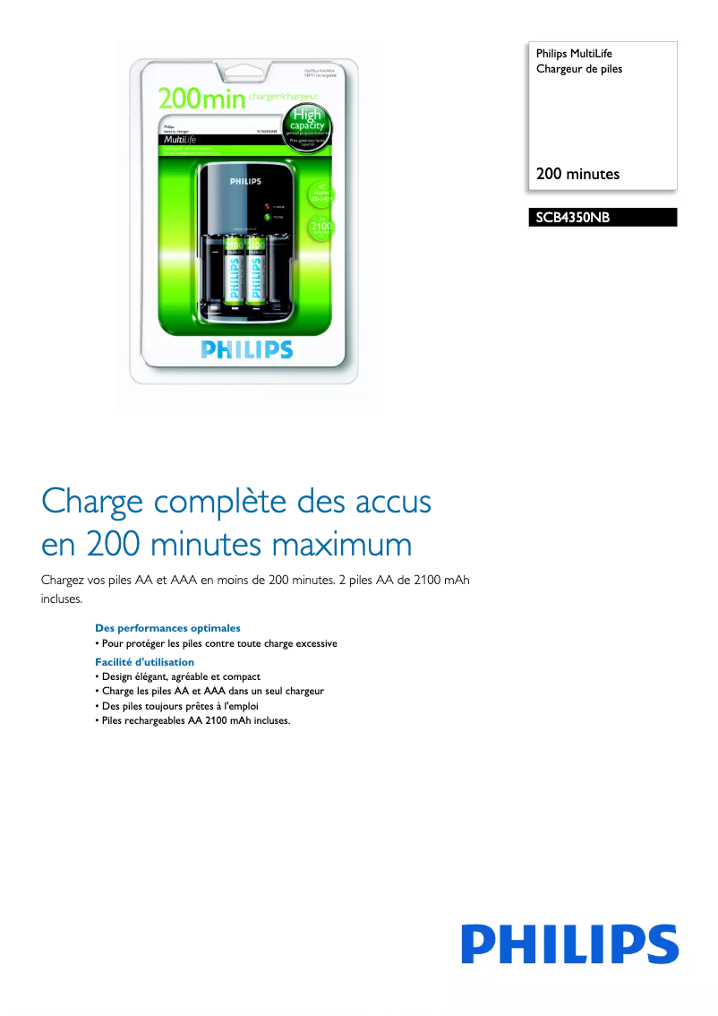 Image de la première page du manuel de l'appareil MultiLife SCB4350NB