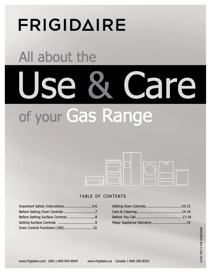 Page n°1 - Mode d'emploi Frigidaire FFGF3015LW