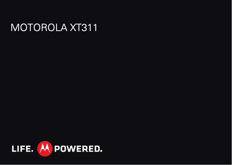 Image de la première page du manuel de l'appareil XT311