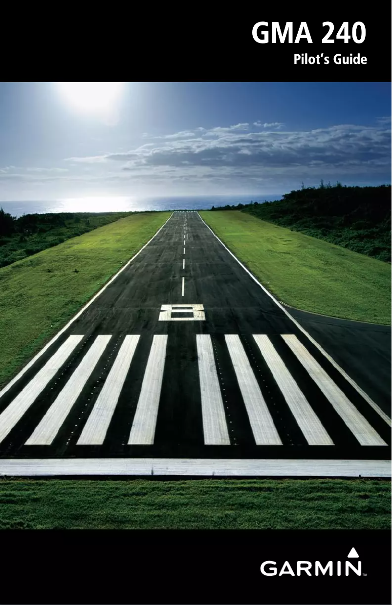 Page n°1 - Manuel utilisateur Garmin GMA 240