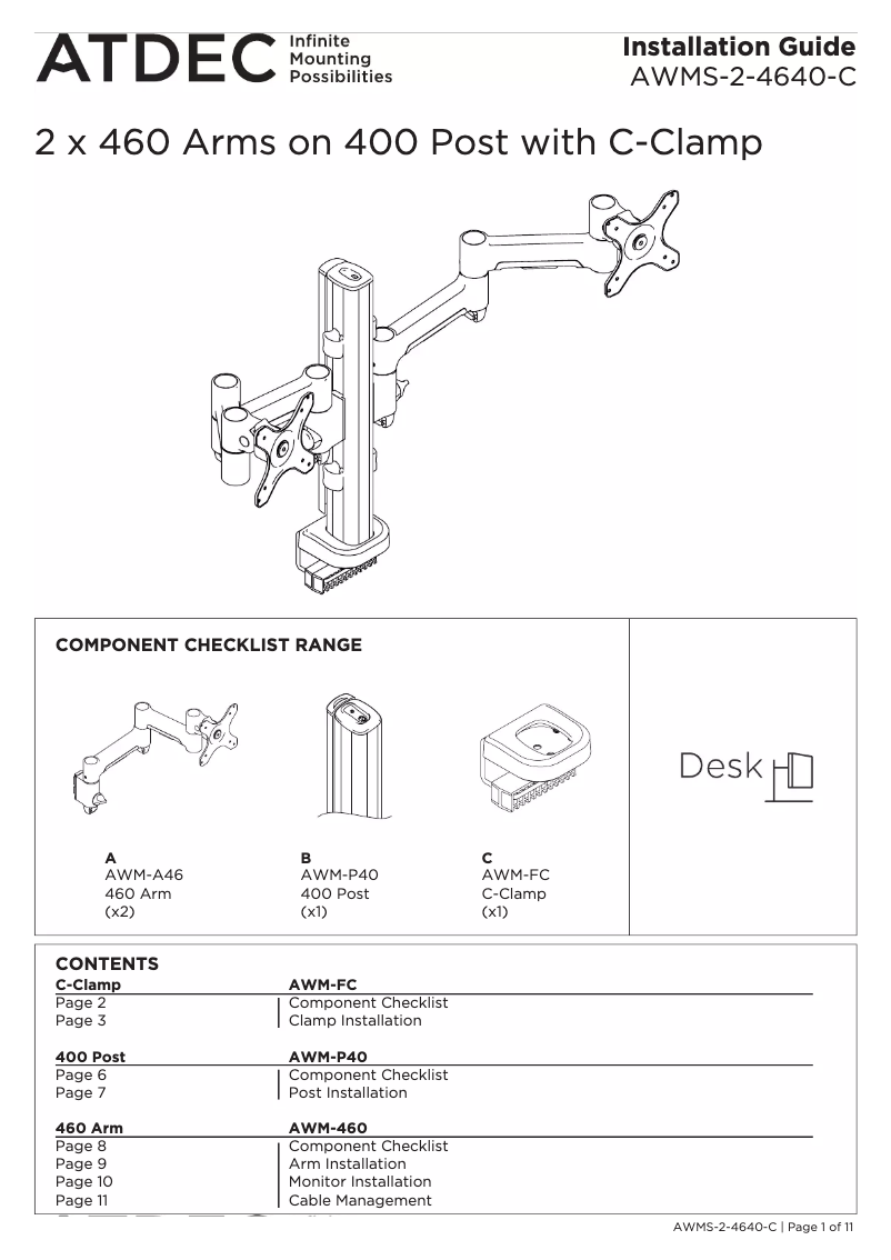 Imagen de la primera página del manual del dispositivo AWMS-2-4640-C