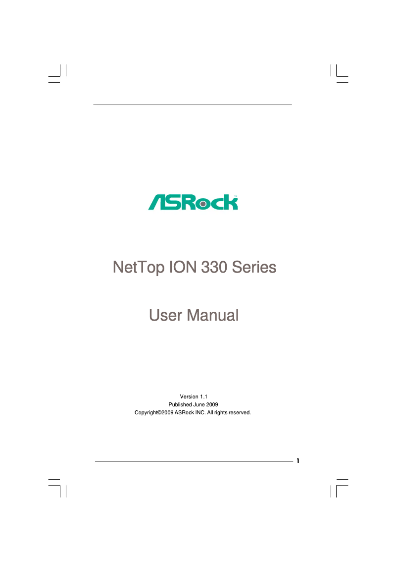 Imagen de la primera página del manual del dispositivo ION 330-BD