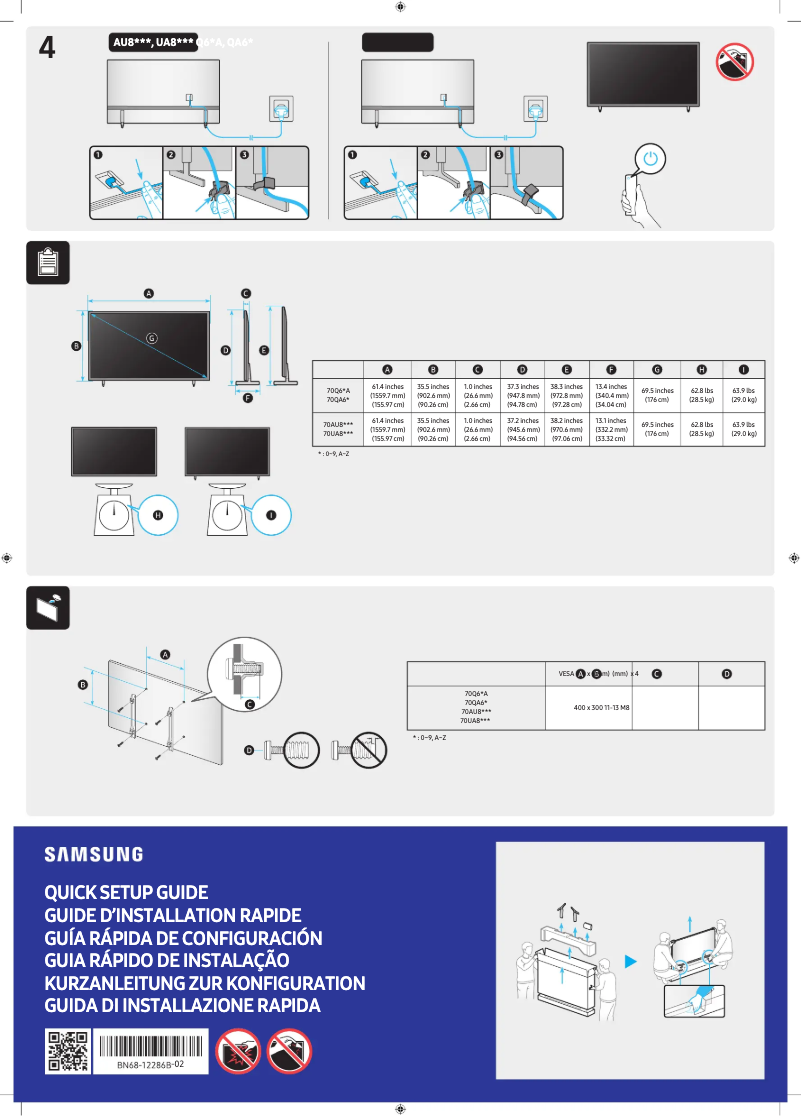 Page n°1 - Manuel utilisateur Samsung QN70Q60AAG