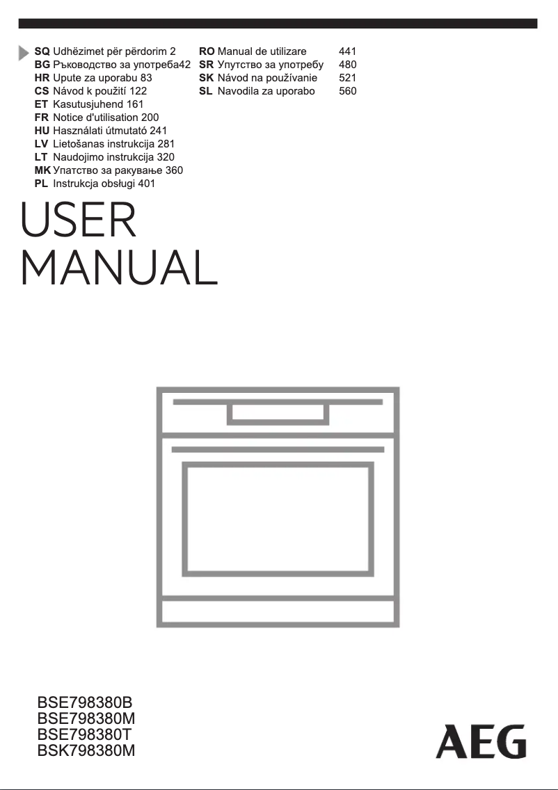 Imagen de la primera página del manual del dispositivo BSE798380M