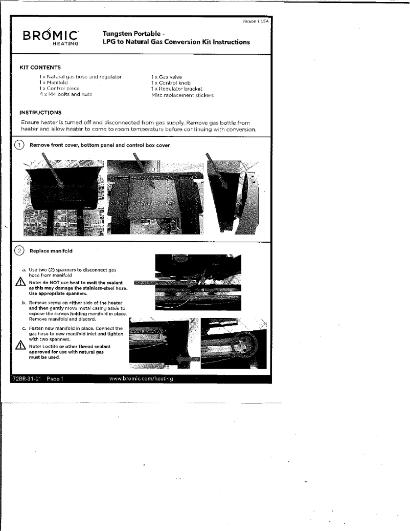 Page 1 de la notice Manuel utilisateur Bromic BH8280050