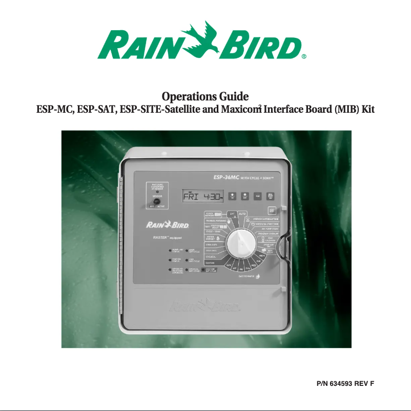 Page n°1 - Manuel utilisateur Rain Bird ESP-SITE
