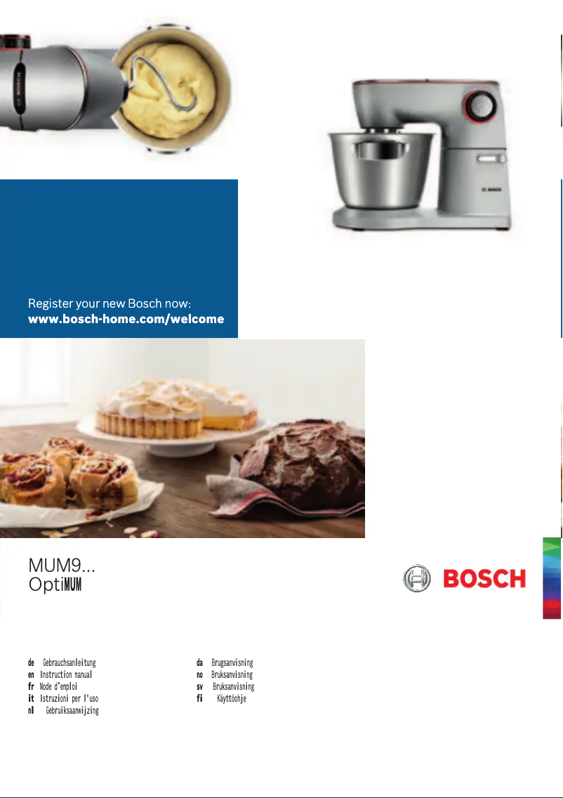 Page n°1 - Manuel utilisateur Bosch Optimum MUM9Y43S00