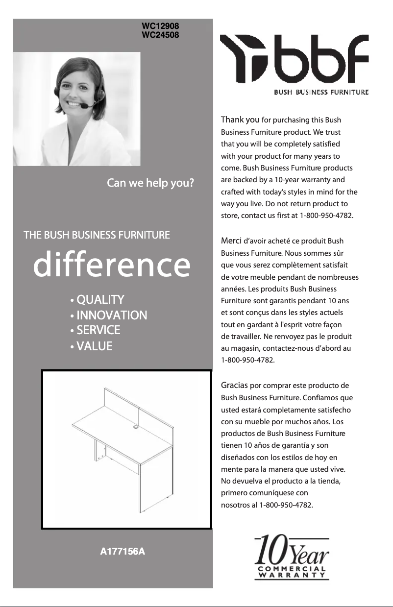 Page 1 de la notice Manuel utilisateur bbf Elite WC24508