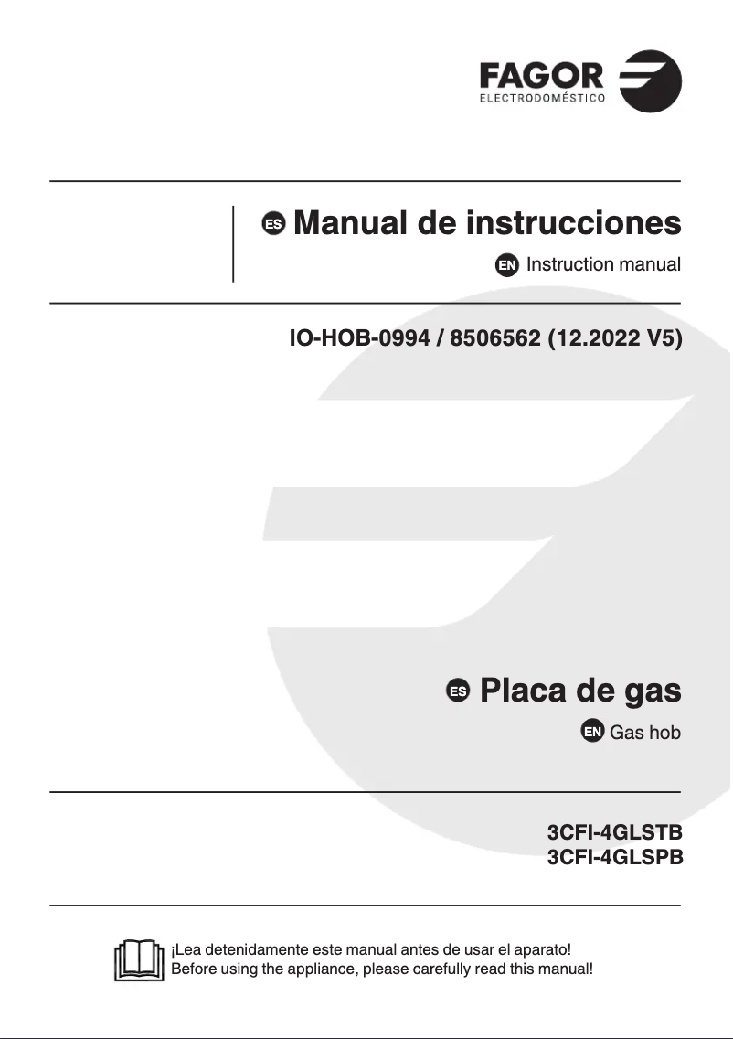 Página 1 del manual Manual de usuario Fagor 3CFI-4GLSPB