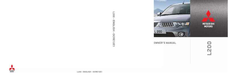 Image de la première page du manuel de l'appareil L200 (2012)