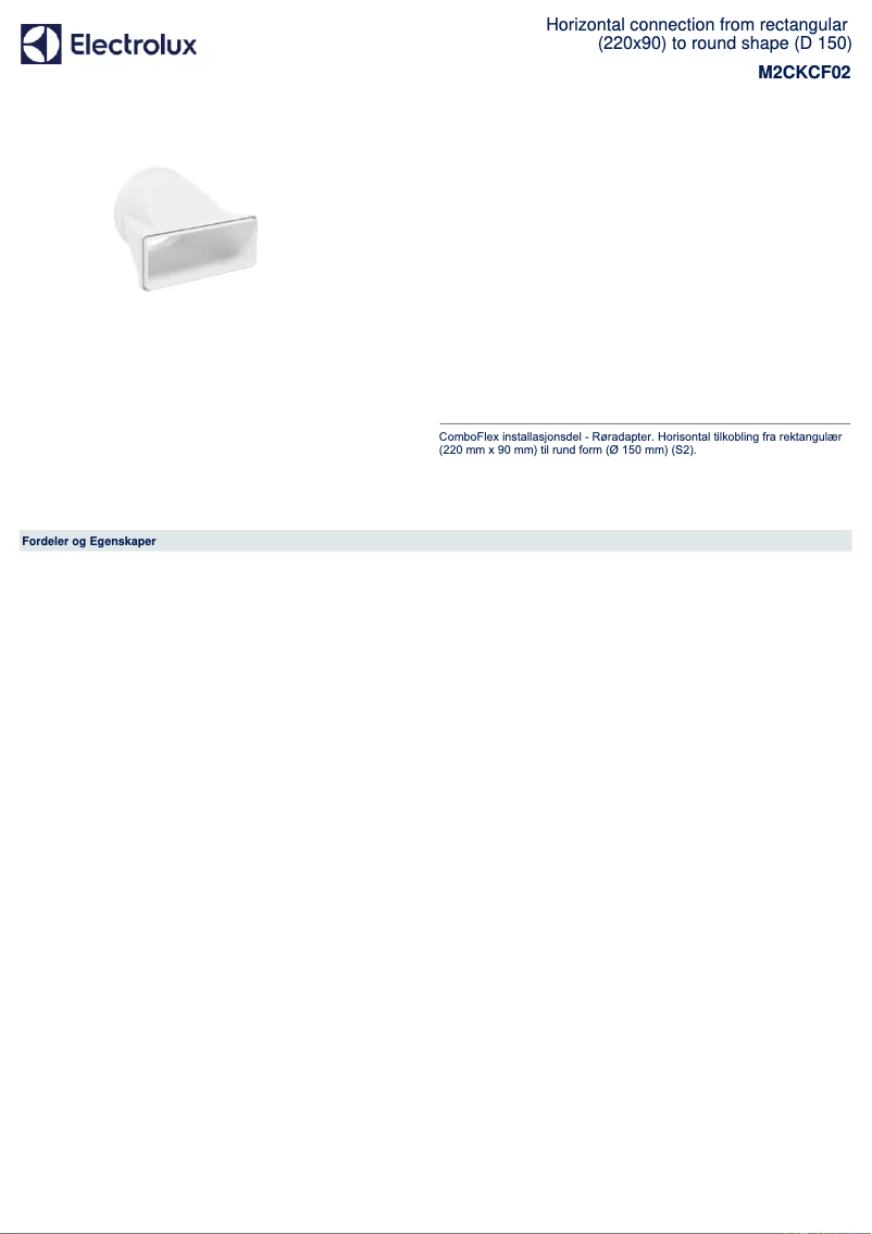 Page n°1 - Brochure AEG M2CKCF02