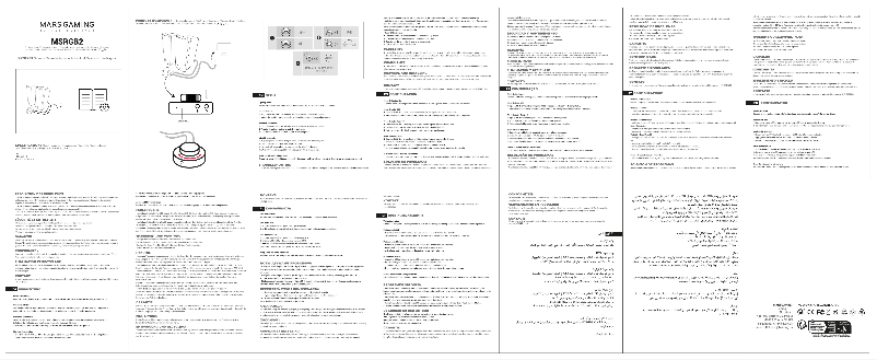 Page 1 de la notice Manuel utilisateur Mars Gaming MSRGB2