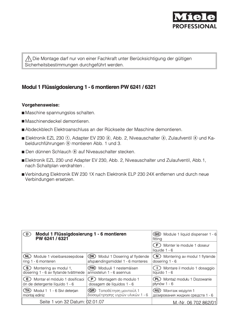 Imagen de la primera página del manual del dispositivo MF 01-24/32