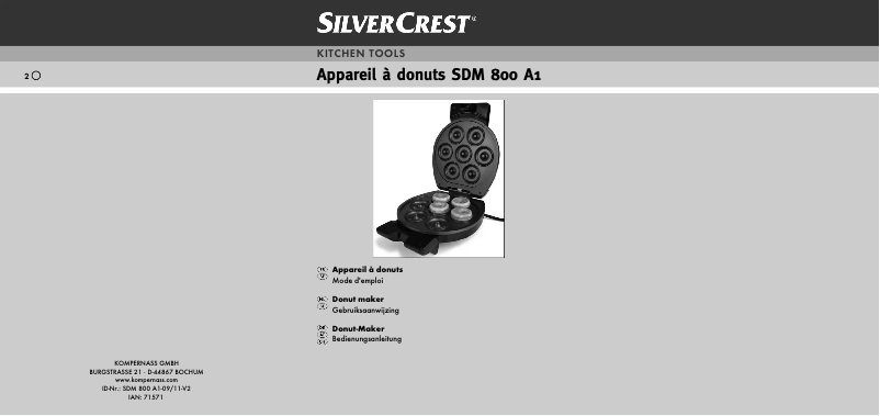 Image de la première page du manuel de l'appareil SDM 800 A1