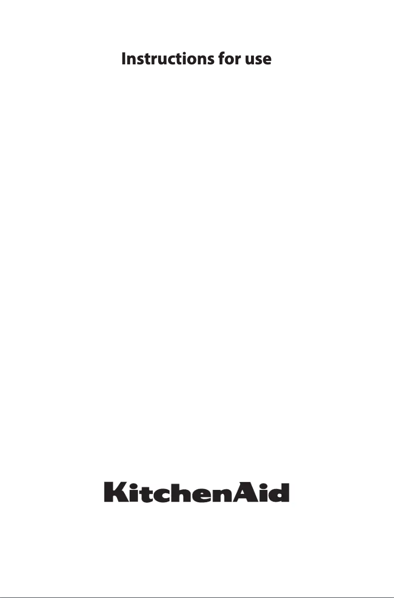 Page n°1 - Manuel utilisateur KitchenAid KOASPB 60600