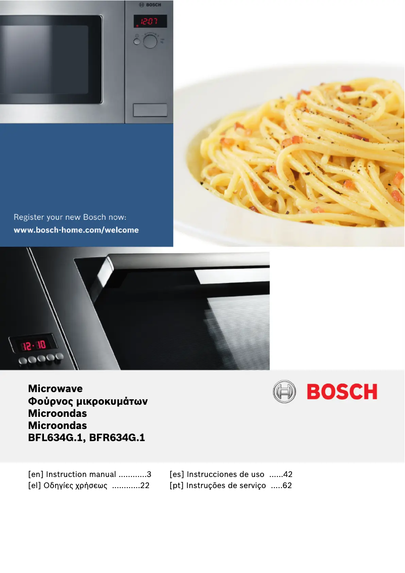 Page 1 de la notice Manuel utilisateur Bosch BFR634G.1