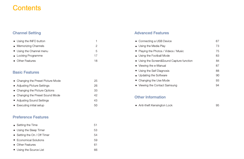 Page 1 de la notice Manuel utilisateur Samsung UA32K4001AJ