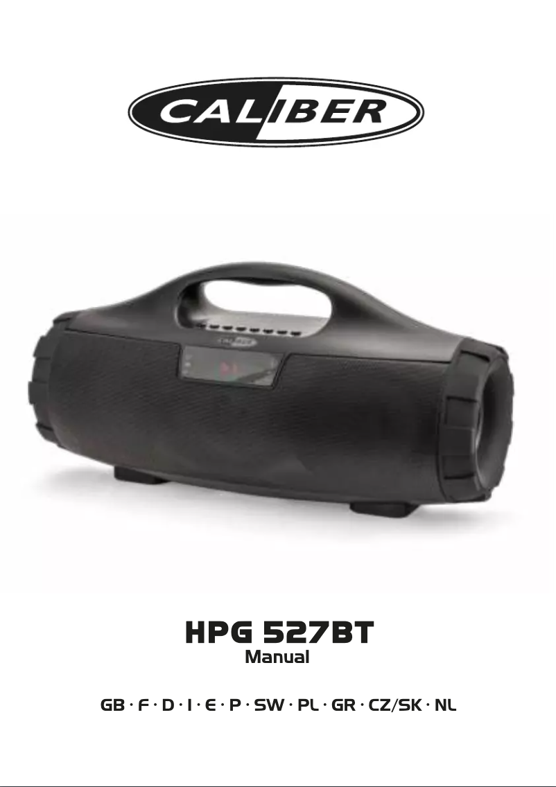 Image de la première page du manuel de l'appareil HPG527BT