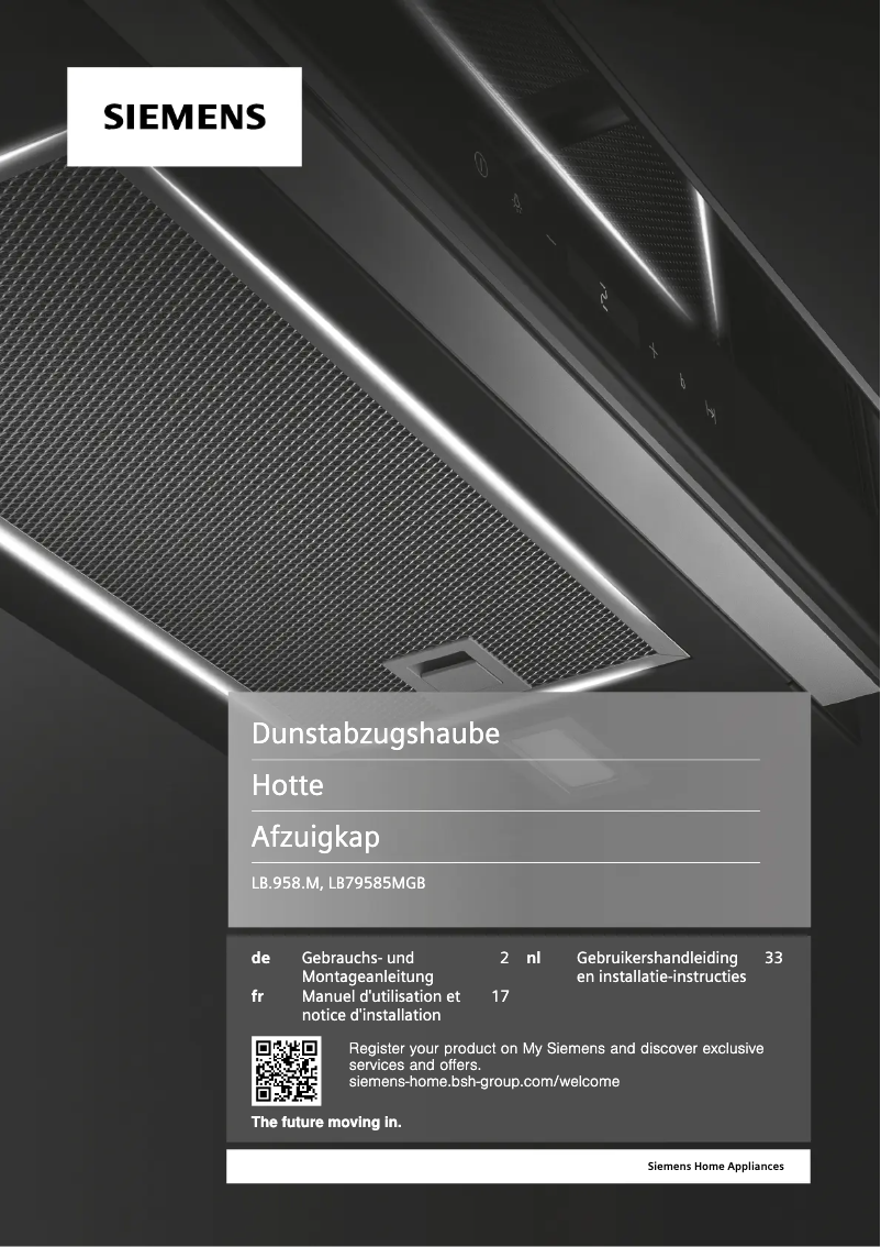 Page 1 de la notice Guide d'installation Siemens LB89585M