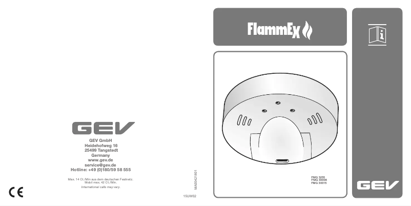 Page 1 de la notice Manuel utilisateur GEV FMG 3255