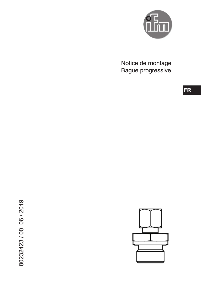 Page 1 de la notice Manuel utilisateur IFM E40263