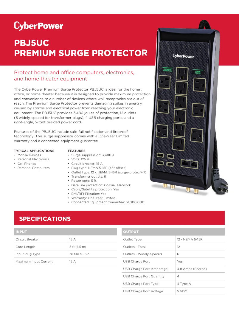 Page n°1 - Manuel utilisateur CyberPower Home Theater PBJ5UC