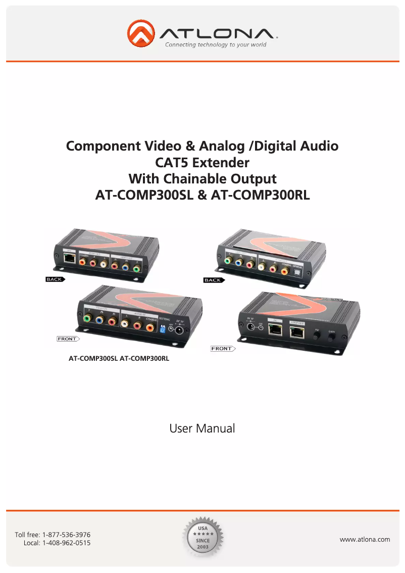 Image de la première page du manuel de l'appareil AT-COMP300SL